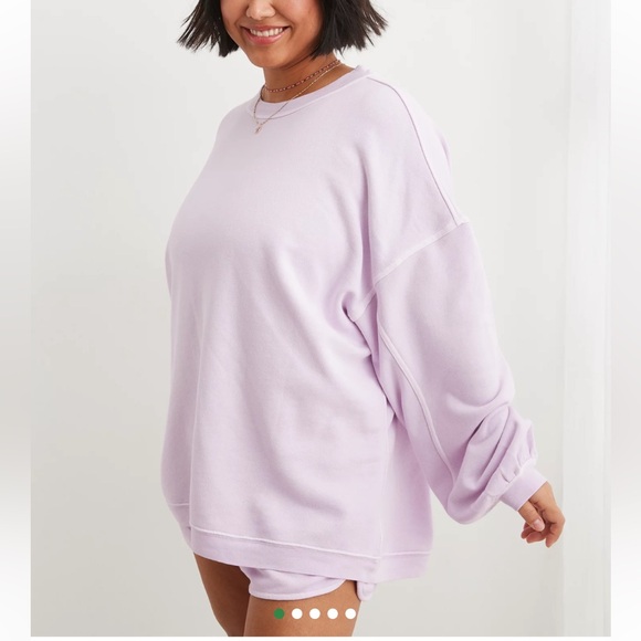 aerie Tops - Aerie Set 💜 Sweatshirt and Shorts Set